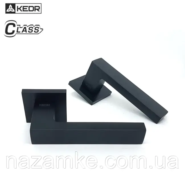 Дверная ручка KEDR ULTRA R21.210 Black черный матовый - фото 2 - id-p1519844543