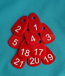 Номерок на ключі крапелька