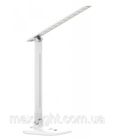 Світлодіодний LED світильник Настільний (лампа) LUXEL 75-260V 10W (БІЛИЙ) 4000K (TL-12W), фото 1