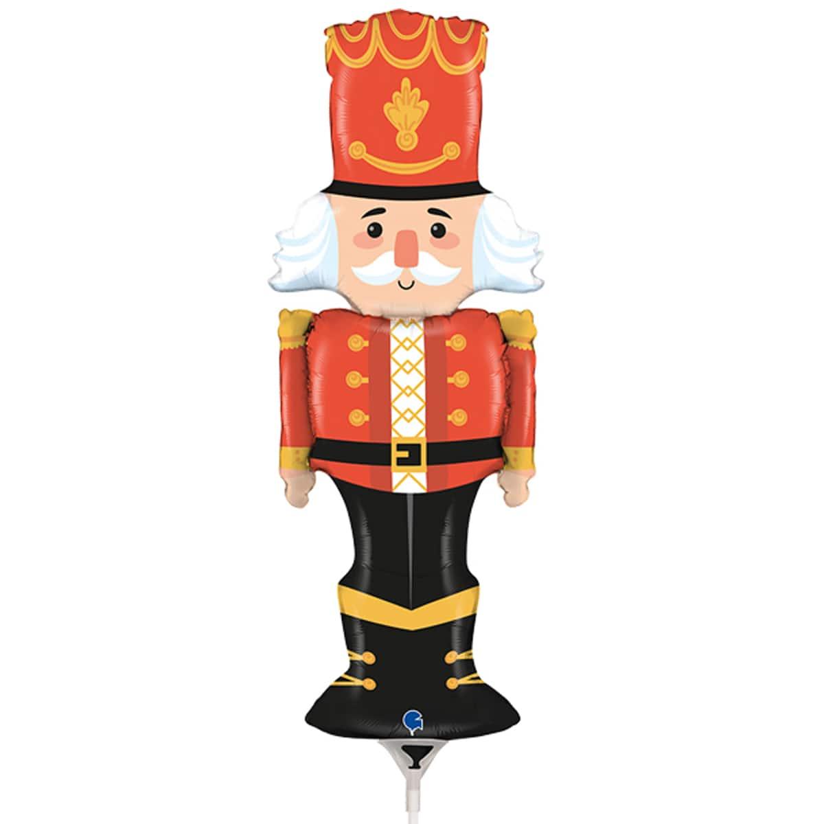 Фольгована фігурна повітряна міні-куля Grabo Лускунчик, 14х41 см