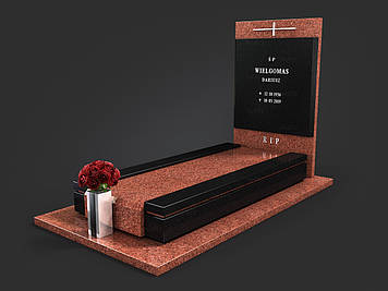 Європейський пам'ятник із елітного граніту лізник "Гранітна Вірність" 1000*2000