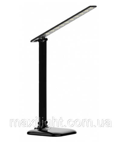 Світлодіодний LED світильник Настільний (лампа) LUXEL 75-260V 10W (ЧОРНИЙ) 4000K (TL-12B), фото 1