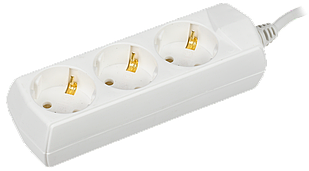 Подовжувач У03 3 місця 2P+PE/3м 3х1мм2 10А/250В GENERICA