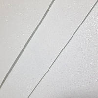 Фетр корейський жорсткий 1.2 мм, 20 на 30 см БІЛИЙ з глітером