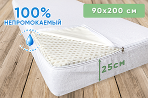 Водонепроникний чохол на матрац 90х200х25 на блискавці, фото 1