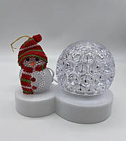 Диско-шар в виде ночника снеговика LED Christmas Light (AT-W168)