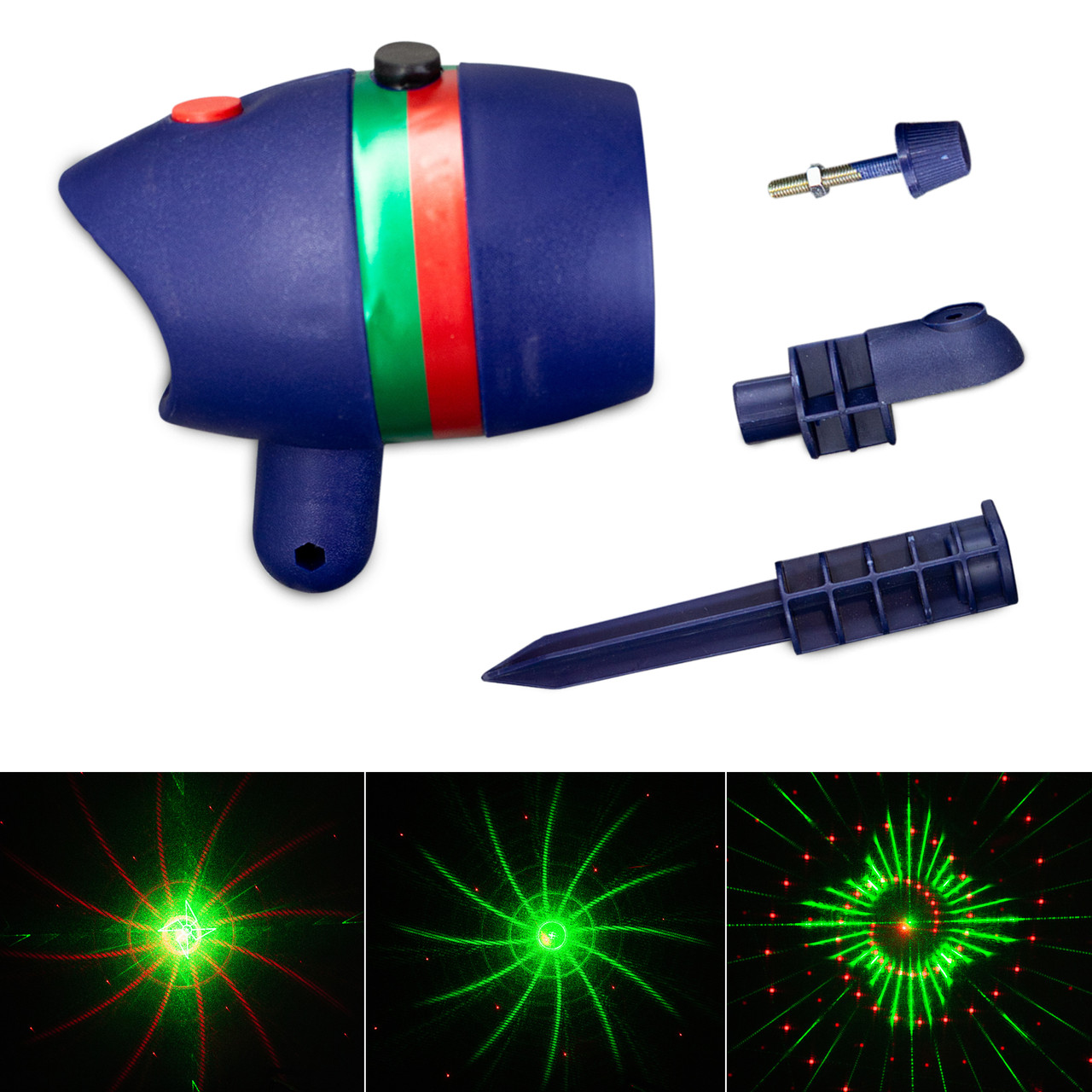 Новорічний лазерний проектор для вулиці і на фасад будинку Star Shower Laser Light з підставкою лазер шоу