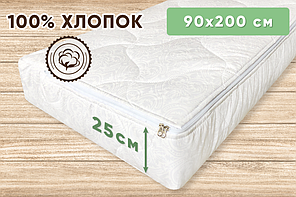 Чохол на матрац 90х200х25 на блискавці бавовна, фото 1