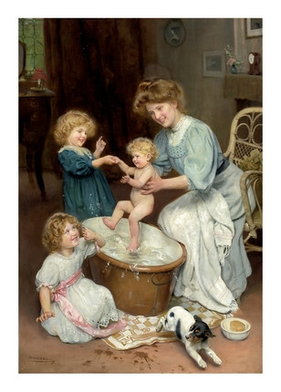 Листівка Baby's Bath Time, фото 1