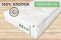 Чохол на матрац 200х220х25 на блискавці бавовна