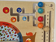 Дерев'яна розвиваюча іграшка Бизиборд "Календар природи" ( пори року, місяці, дні тижня) Д441