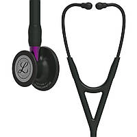 Стетоскоп Littmann Cardiology IV Черная трубка, черная акустическая головка с фиолетовым стеблем