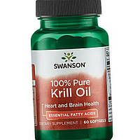 Масло кріля Swanson 100% Pure Krill Oil 60 капсул