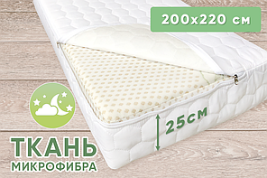 Чохол на матрац 200х220х25 на блискавці мікрофібра, фото 1