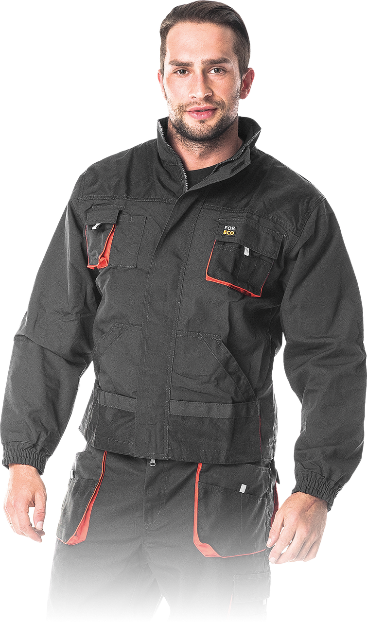 Куртка чоловіча робоча FORECO-J SBP (робоча уніформа, спецодяг) REIS Польща, Чорний , M Робочий одяг