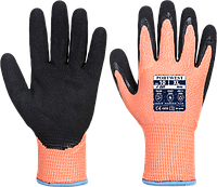 Нитриловые перчатки Portwest Vis-Tex Winter HR Cut A646 Оранжевый/Черный, L От порезов