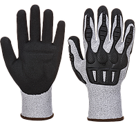 Перчатки из ТПВ Portwest Impact Сut С A723 Серый/Черный, L От порезов