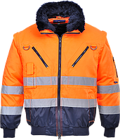 Светоотражающая куртка-пилот 3-в-1 PJ50 Рабочая одежда высокой видимости