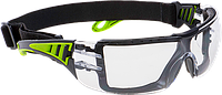 Защитные очки Portwest Tech Look Plus PS11 Прозрачный/чёрно-салатовый Очки открытого типа (защитные очки)