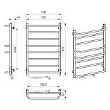 Електрична рушникосушка Laris Зебра Комфорт ЧФ8 500 х 800 Е (підключення ліворуч) R3, фото 5