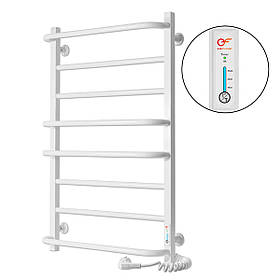 Рушникосушка електрична Flyme White EF 800R (терморегулятор, таймер) праве підключення