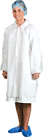Одноразовый ПП халат для посетителей D118 Одежда краткосрочного использования