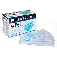Медицинская маска типа IIR (50шт.) (в индивидуальной упаковке) Portwest P030 Маски медицинские