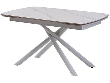 Palermo стіл розкладний 140/200 см кераміка Marble White ТМ Concepto