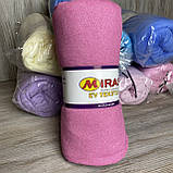 Махрове простирадло на гумці 160*200 +25 см. Колір Рожевий високої якості, фото 7