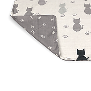 Постільна білизна Королева Ночі (Бязь) | Полуторний комплект | 50х70 | Коти на сірому, фото 4