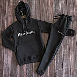 Костюм чоловічий Толстовка Palm Angeles Худі з принтом Палм Енджелс чорна Кофта кенгуру та Штани Палм Енжелз, фото 2