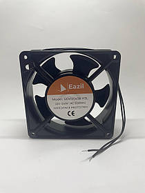 П'ятилопатевий вентилятор Eazil осьовий універсальний на втулках 120*120*38 HSL (квадратний)