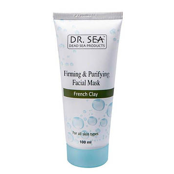 Зміцнююча та очищаюча маска для обличчя Dr. Sea French Clay Firming & Purifying Facial Mask 100 мл.
