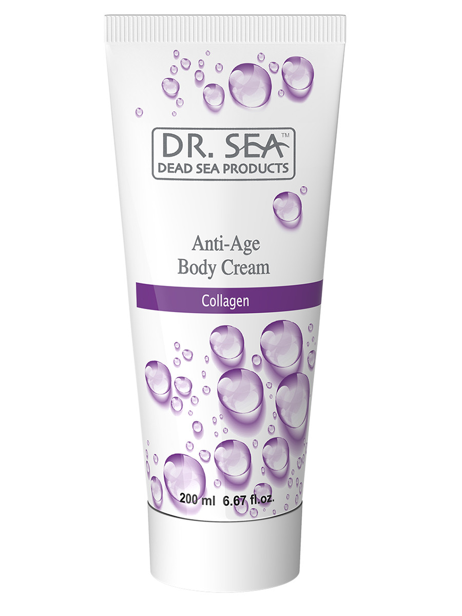Колагеновий крем для тіла Dr. Sea Anti-Age body cream 200 мл., фото 1
