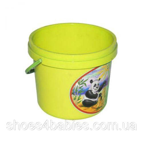 Відро дитяче "Панда на пляжі", жовтий