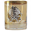 Кришталевий подарунковий набір 6 склянок із золотими накладками для віскі та води Лідер Люкс, фото 3