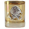Кришталевий подарунковий набір 6 склянок із золотими накладками для віскі та води Лідер Люкс, фото 4