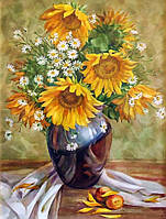 Картина за номерами 3D 2 в 1 алмазна мозаїка та розмальовка на підрамнику 40х50 см