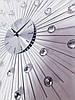 Годинник на стіну (50 cм) безшумний гарний в спальню вітальню "Сонце-G" NC сріблястий, фото 3