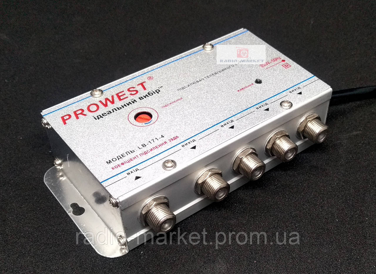 Підсилювач будинковий LB-171-4 (IN 1 OUT 4 20dB) Prowest - фото 4 - id-p1520059458