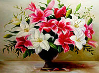 Картина за номерами 3D 2 в 1 алмазна мозаїка та розмальовка на підрамнику 40х50 см