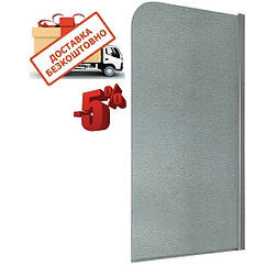 Скляна шторка для ванної рифлене скло 750x1300 права QTap STANDARD