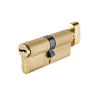 Цилиндр для замка MVM P6E60 (30х30т) ключ-тумблер матовый никель Матовая латунь