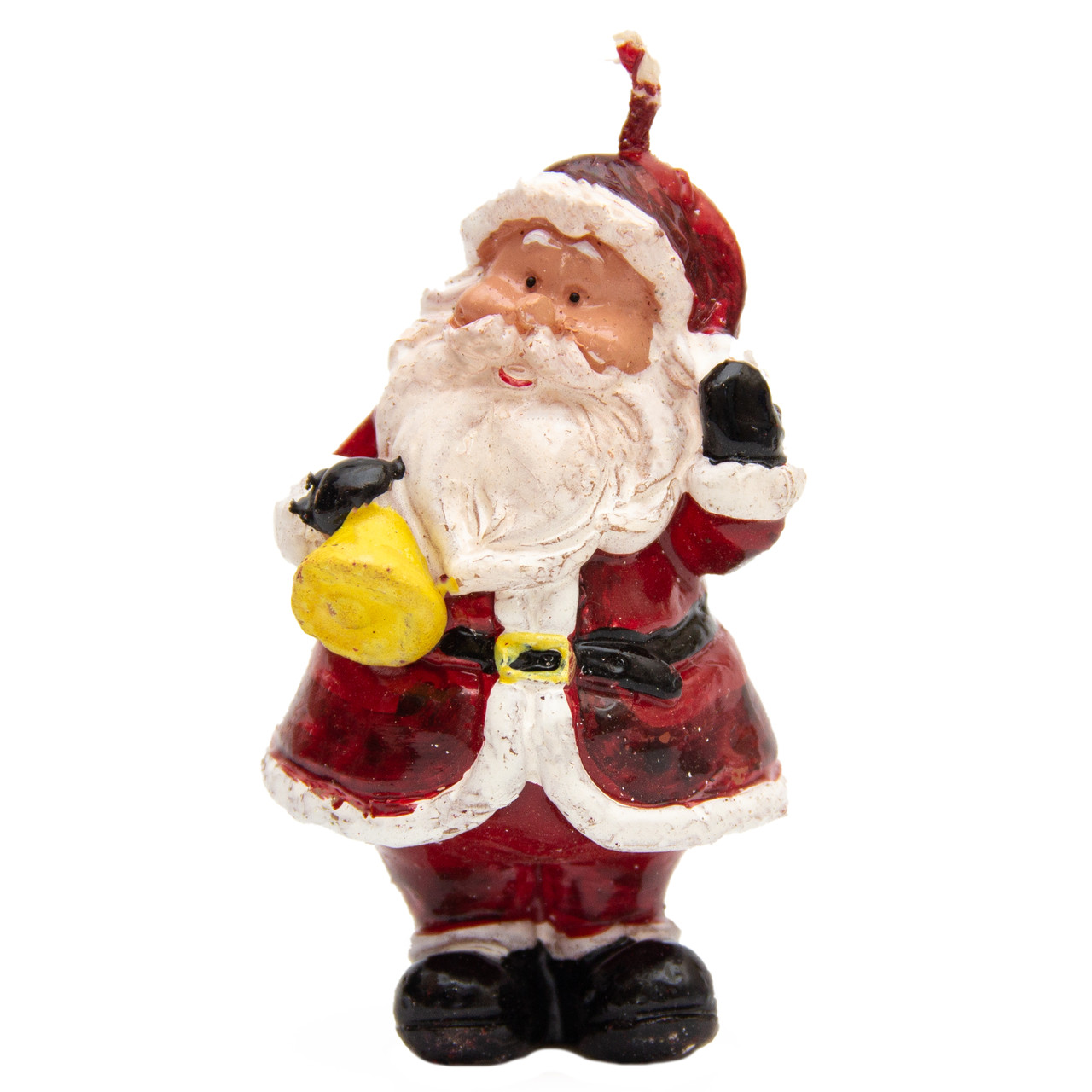 Свічка - Дід Мороз із дзвоником, 6 см, червоний з білим, парафін (790234-2), фото 1