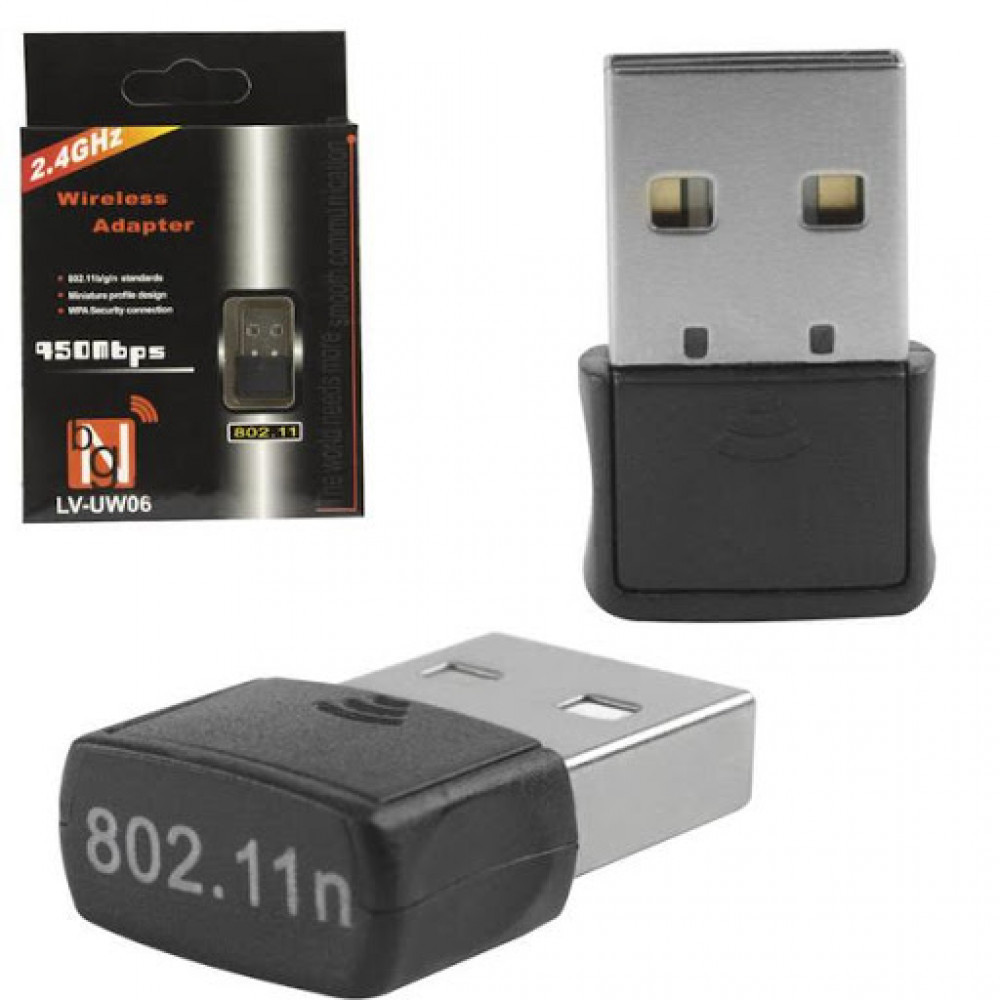 USB WI-FI адаптер мережевий бездротовий USB 802.11 950mb Bgn, Wifi для ПК, LV-UW06