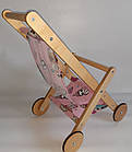 Дерев'яна коляска для ляльок, фото 5