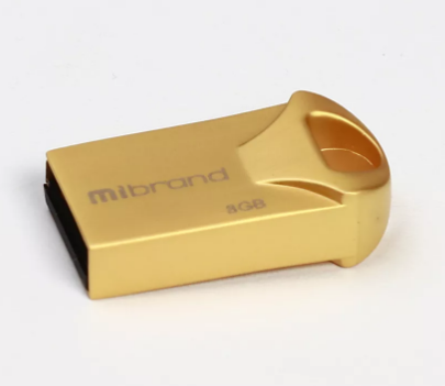 Флеш-пам`ять 8GB "Mibrand" Hawk USB2.0 gold №0787