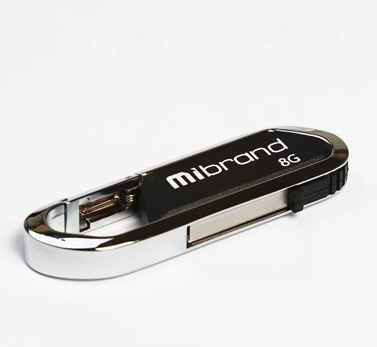 Флеш-пам`ять 8GB "Mibrand" Aligator USB2.0 black №0350