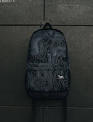 Чоловічий принтований міський рюкзак Staff 23L stains чорний/принт CBS0517-1