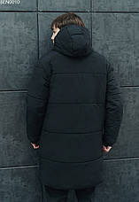 Удлиненная зимняя мужская куртка Staff C long black до -25°C. чёрный 8EN0010 M, 48, фото 2